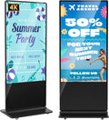 55 43 Inch Floor Stand Touch Screen LCD Display Totem Android Digital Signage Indoor Information Interactive Advertising Kiosk