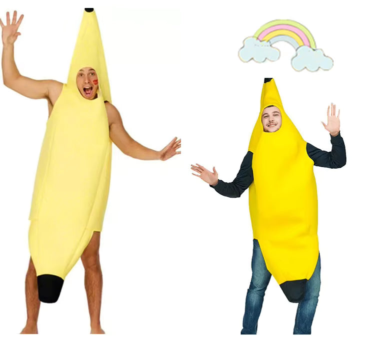 25x Unisex Adult Yellow Nonwoven Fabric Christmas Tree Banana Taco Penguin Performance Costume for Party Men and Women